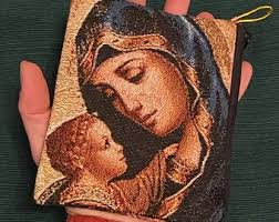 Large Tapestry Rosary Zippered Pouch Divine Mercy Our Lady of Guadalupe Our  Lady Undoer of Knots St. Michael the Archangel