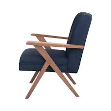 No matter your desired color palette, you can easily find a blue accent chair that captures your favorite style. Carson Carrington Vaby Dark Blue And Brown Accent Chair 30 50 X 31 X 35 On Sale Overstock 29140057