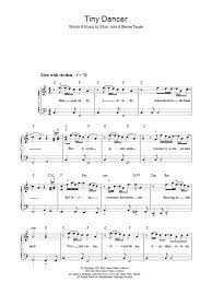 Tiny Dancer Sheet Music Elton John Easy Piano Easy Piano Sheet Music Piano Sheet Music Sheet Music