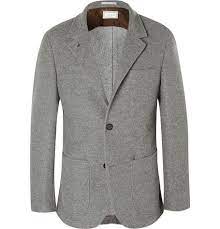 Brunello Cucinelli Grey Unstructured Cashmere Blazer Mr Porter