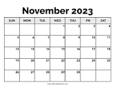 Calendar November 2023 – Calendar Options