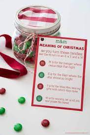 M&m christmas poem (printable included). M M Christmas Poem Printable Gift True Meaning Of Christmas