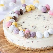 Here are 20 easy desserts made without eggs, from decadent fruit cobblers to light and fluffy puddings. White Chocolate Mini Egg Cheesecake No Bake Charlotte S Lively Kitchen