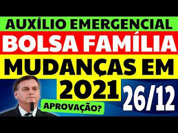 Ele foi pago em cinco parcelas de r$ 600 ou r$ 1,2 mil para mães chefes de família monoparental e, depois, estendido até 31 de dezembro de 2020 em até quatro. 26 12 Mudancas Bolsa Familia 2021 Auxilio Emergencial Bolsonaro Aprovacao Youtube Bolsa Familia Mudancas Familia