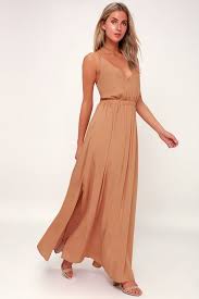 Lost In Paradise Light Brown Maxi Dress Brown Maxi Dresses Dresses Bohemian Chic Fashion