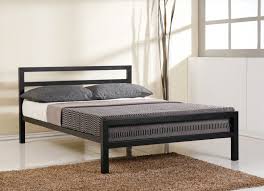 Modern Metal Bed Frame With Sprung Base Black Bed Frame Iron Bed Frame Bed Frame Design