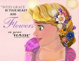 Created by disney consumer products chairman andy mooney. Rapunzel Tangled Fan Art Fine Art Painting Flowers In Her Hair Mumford And Sons Quote Grace In Your Hear Flower Art Painting Disney Princess Modern Disney Art