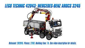 Lego Technic 42043 Mercedes Benz Arocs 3245 Unboxing Speed Build Review Lego Technic Mercedes Benz Lego Technic Sets Lego Technic