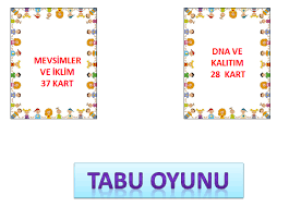 8 Sinif Mevsimler Ve Dna Konularini Iceren Tabu Oyunu Ogretim Kartlar Ogrenme
