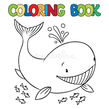 Desenhos de baleias para colorir, pintar e imprimir; Livro Para Colorir Da Baleia Engracada Ilustracao Stock Ilustracao De Animal Retrato 48045182