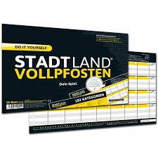 Stadt land vollpfosten ist ein extrem lustiges gesellschaftsspiel. Stadt Land Vollpfosten Do It Yourself Edition Dina4 Format De 8 99