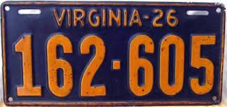 Virginia License Plates 1906