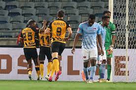 The chippa united player, kevin moyo, places himself in a position to challenge for the aerial ball. Kaizer Chiefs Within Touching Distance Of Lifting Absa Premiership Title After Chippa United Win Sport