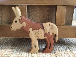 Wood Puzzle Gift For Kids Adults Wood Toy Donkey Puzzle Handmade Jigsaw Puzzle Solid Wood Wood Puzzles Wooden Animal Toys Wood Toys