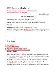 Afp tumor markers, second trimester maternal serum screening. open access journal of urology: Afp Tumor Markers Liver Medicine