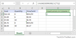 Use The Iserror Function To Test For Errors In A Column In Microsoft Excel Excel Microsoft Excel Tutorial Excel Tutorials