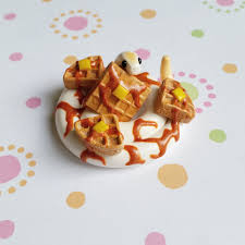 Waffle Themed Snake Handmade From Polymer Clay By The Clay Kiosk On Etsy Cute Polymer Clay Cute Clay Polymer Clay Crafts