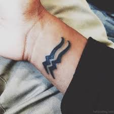 Other common aquarius tattoos replace the male water bearer with a beautiful woman, bathing or emptying urns. 17 Aquarius Wrist Tattoo Designs