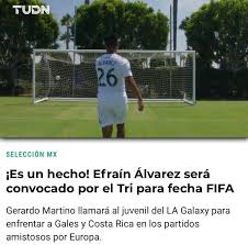 Mantente a la última con noticias de última hora sobre boxeo, mlb, nfl, nba, fórmula 1 y tenis. According To Tudn Spanish Sports Channel Efrain Alvarez Will Be Called Up By Mexico For Upcoming Friendlies Ussoccer