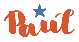 Ortografia Alemã Do Nome Masculino Paul. Carta Alemã. Ilustração do Vetor