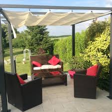 Les tentes pliantes mastertent ne peuvent se comparer aux la tente pliante de jardin classique est la 3x3 m. Tente De Jardin Pergola Aluminium 3x3m Condate Beige Toile Retractable Toile Coulissante Tonnelle Abri De Terrasse Pergola Tente Jardin Pergola Aluminium