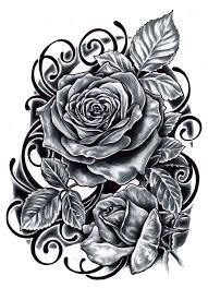 This black and white image is intricately the design is beautiful, inspiring and haunting all at once. Black Rose Tattoo Drawings Tattoo Designs Ideas