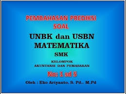 Soal usbn matematika smk 2019 dan pembahasannya. Contoh Soal Pembahasan Prediksi Soal Unbk Usbn Matematika Smk Akuntansi Pemasaran Bagian 1 1 Sd 5 Icpns