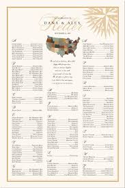 Map Of United States Traveling Themed Wedding Seating Chart