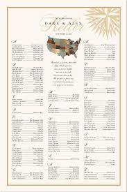 map of united states traveling themed wedding seating chart