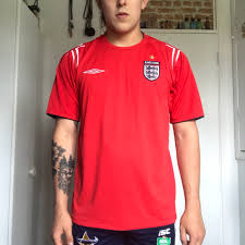 Quick view nike england 2020 home vapor shirt junior. Men S Vintage Umbro England Shirt 2004 2006 Away Depop