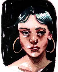 I usually do a self portrait around my birthday, looks like I forgot last  year and I'm 3 months early this year. swipe for 2023's and a silly one  from like 2016.