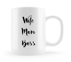  Wife Mom Boss Coffee Mug Personalised Tea Mug Boss Lady Mom Life Ceramic Mug Gift For Woman Cow Personalised Gifts Uk Funny Gift Quotes Boss Coffee
