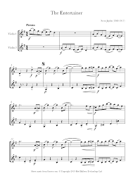 File the entertainer pdf wikimedia commons. Scott Joplin The Entertainer Sheet Music For Violin Duet 8notes Com