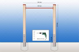 Gartenpirat Einzelreck Turnreck Ekr Aus Kantholz Mit Reckstange Rot Amazon De Spielzeug In 2020 Reckstange Garten Kaufen Reckstange Garten