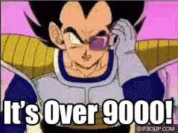 Goku has been identified as a superhero , 228 229 as well as gohan with his great saiyaman persona. My Power Level Is Over 9000 Gifs Tenor