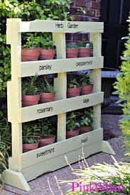 (via style me pretty) 14. How To Make An Herb Garden From A Pallet Pinkwhen