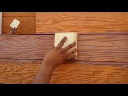 How To Make A Wood Grain Painting On Cement Planks Youtube Iron Gate Design Wood Grain 3d Wall Painting