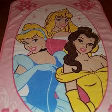 Disney junior ariel princess the little mermaid with pink dress and flounder in gift box birthday party cake toppers. Disney Bedding B3g Disney Princess Girls Fleece Throw Blanket Poshmark