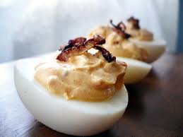 Recipe Smoky Deviled Eggs With Greek Yogurt Frizzled Shallots Recipe Greek Yogurt Recipes Yogurt Recipes Recipes