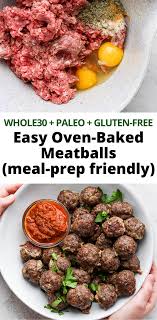 Oven Baked Meatballs The Wooden Skillet Recipe In 2020 Oven Baked Meatballs Paleo Beef Recipes Whole Food Recipes