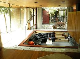 Make an open layout with a kitchen, dining space. The Sunken Living Room The Bachelor Uncle