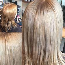 Before And After Regrowth Coloured To A Light Ash Blonde Using Wella Innocences Followed With A Shiny Ash Light Ash Blonde Haircut And Color Long Hair Styles