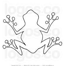Black And White Frog Clipart Free Royalty Free White Frog Silhouette Logo By Hit Toon 2577 Frog Outline Clip Art Frog Drawing