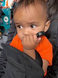 Our grandbabies Malia, Masina and Manase at Miami game supporting their  dad. The Dolphins have won 4 of their last 5. Phins Up 🐬.