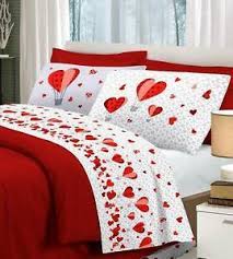 Lenzuolo di sopra 200x290 cm. Completo Lenzuola Una Piazza E Mezza Mongolfiere Rosso Cuori In Volo Cotone Ebay
