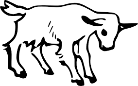 Baby Goat Clipart Black And White 14 Best Photos Of Goat Outline Template Goat Clip Art Black And Animal Outline Animals Animal Clipart