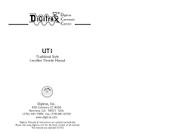 Traditional Style Loconet Throttle Manual Digitrax Inc