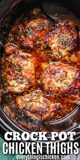 Crock Pot Chicken Thighs With Sweet And Spicy Sauce Recipe In 2020 Chicken Thigh Recipes Crockpot Crockpot Recipes Slow Cooker Slow Cooker Chicken Thighs