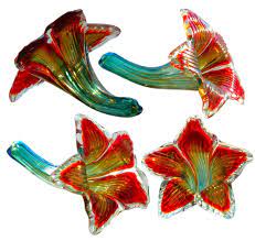 3,494 blown glass flowers products are offered for sale by suppliers on alibaba.com, of which glass crafts accounts for 24%, sculptures accounts for 1%, and christmas decoration supplies accounts for 1%. Glass Art Translucent Orange Blossom Hand Blown Glass With Long Straight Sculpture Green Stem Art Collectibles