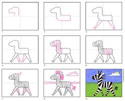 Zebras have been depicted in artwork for centuries. How To Draw A Cartoon Zebra Art Projects For Kids Artofit